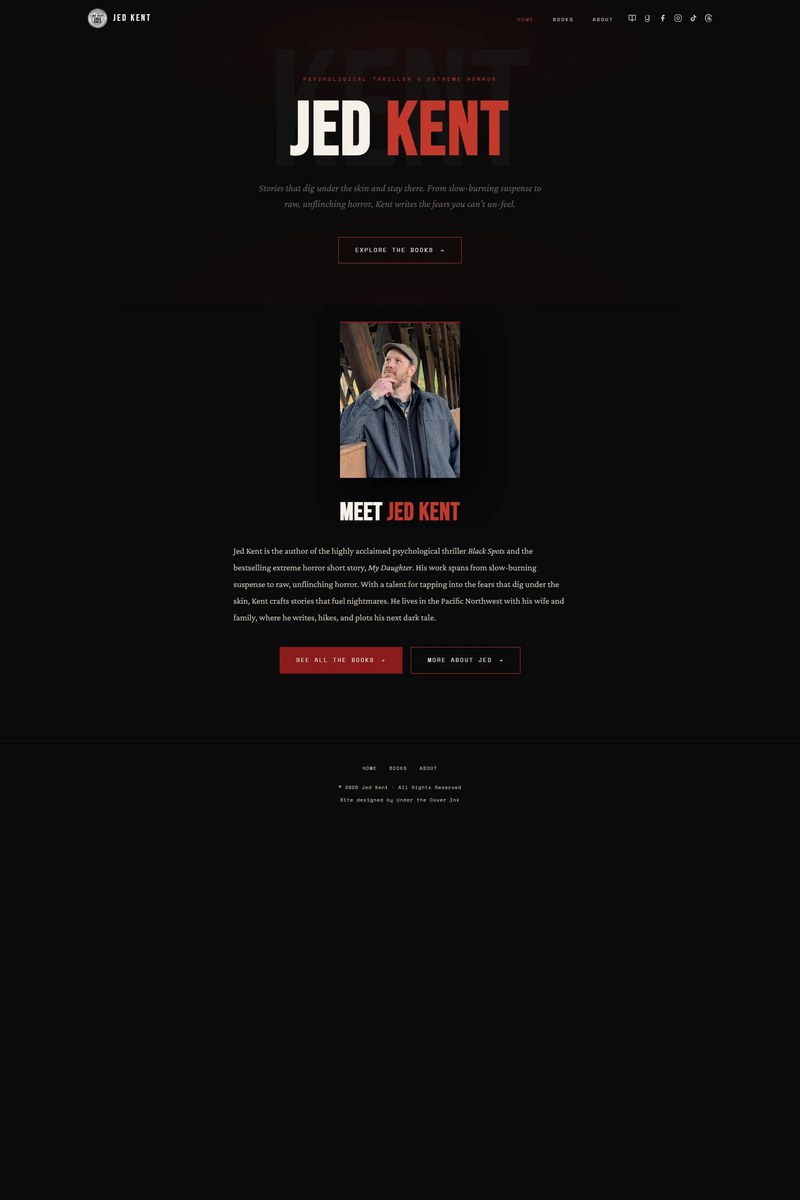 Jed Kent website screenshot