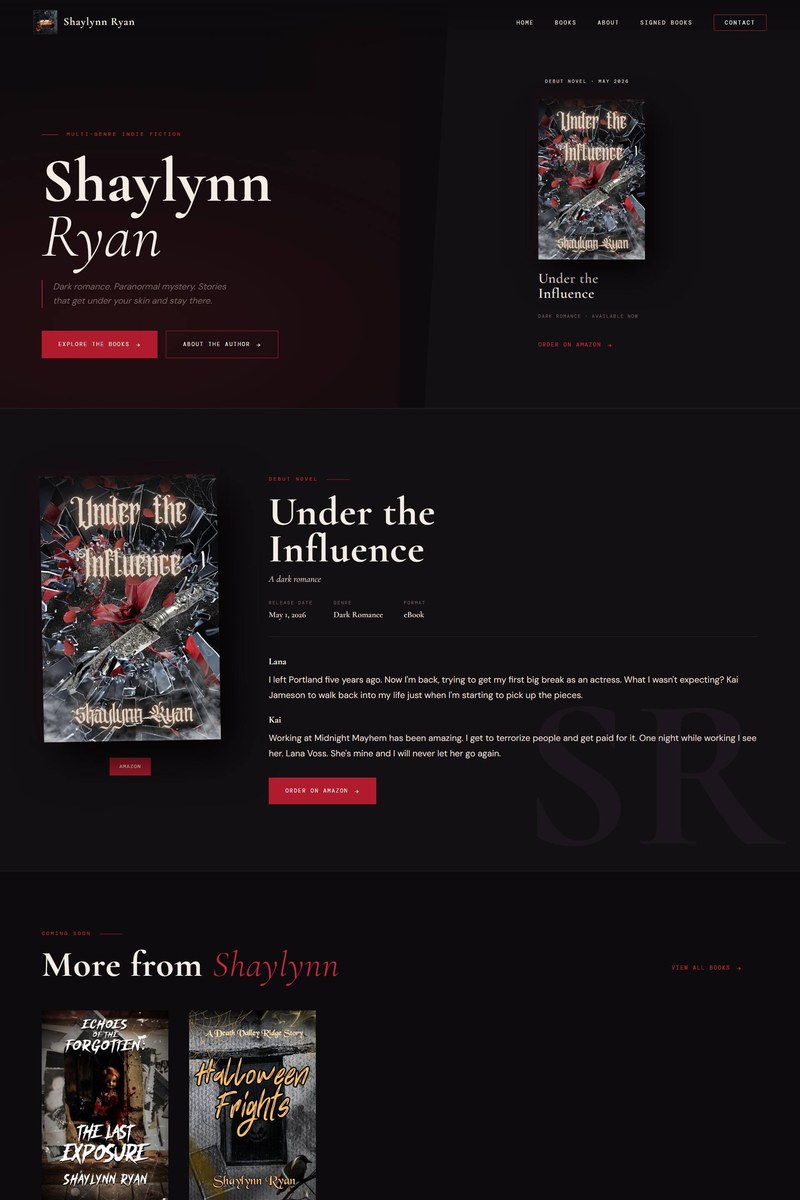Shaylynn Ryan website screenshot